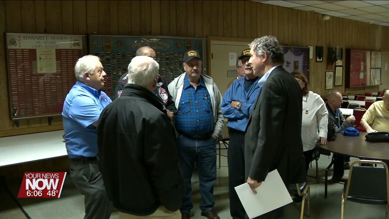 Senator Sherrod Brown discusses newly passed act with Lima veterans